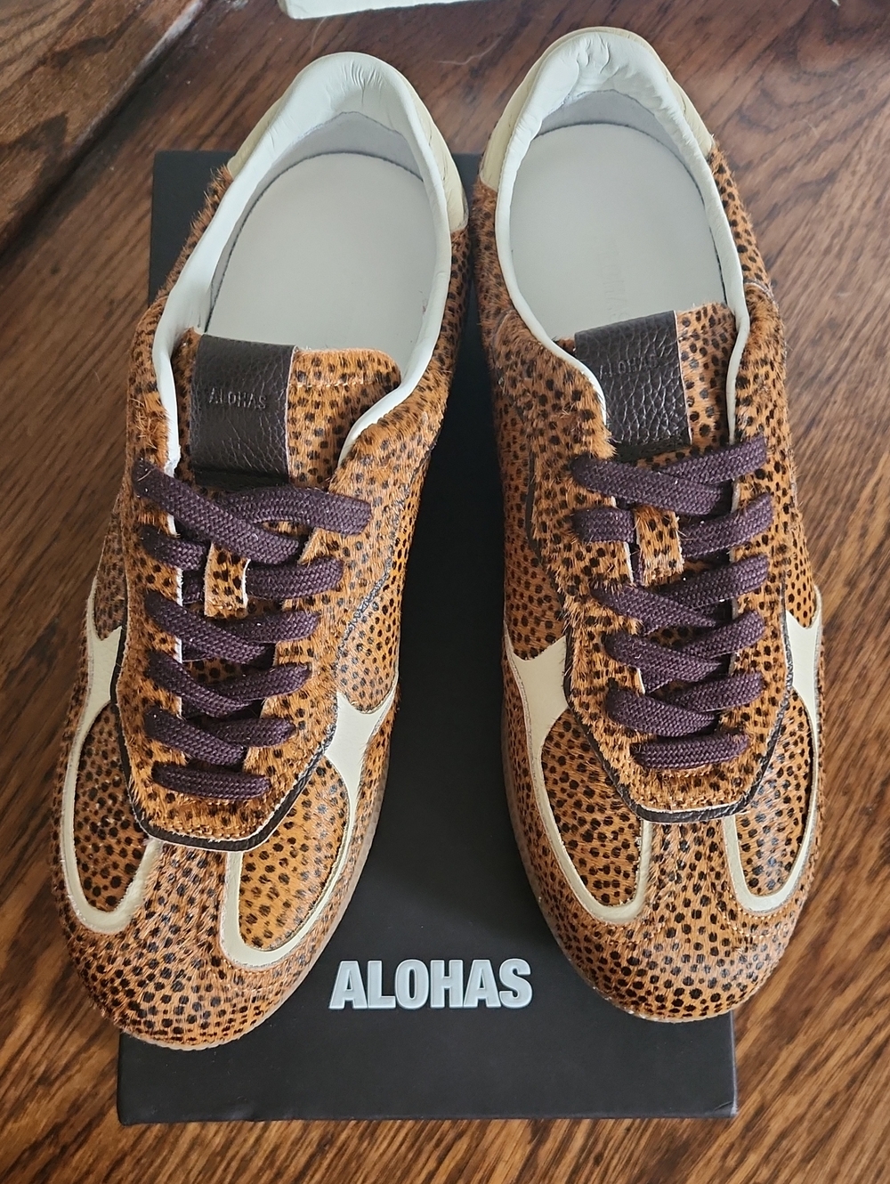 Alohas Tb. 490 Leopard Print Leather Sneaker Size 39